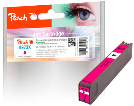 Peach H973XM Druckerpatrone XL ma ersetzt HP No. 973X M, F6T82AE für z.B. HP PageWide Pro 450, HP PageWide Pro 452 dn, HP PageWide Pro 452 dw