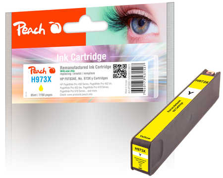 Peach H973XY Druckerpatrone XL ye ersetzt HP No. 973X Y, F6T83AE für z.B. HP PageWide Pro 450, HP PageWide Pro 452 dn, HP PageWide Pro 452 dw