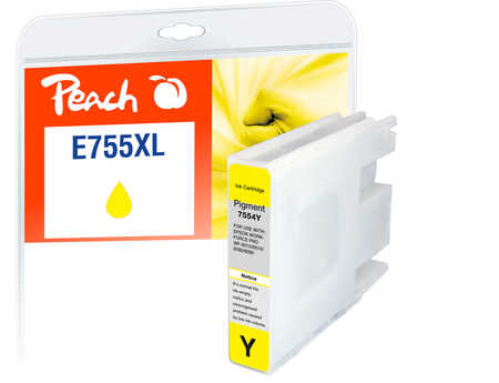 Peach E754/755/756 Druckerpatrone XL ye ersetzt Epson T7554Y, C13T755440 für z.B. Epson WorkForce Pro WF -6530 MFP, Epson WorkForce Pro WF -8090