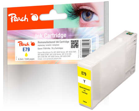 Peach E79y Druckerpatrone ye ersetzt Epson No. 79 y, C13T79144010 für z.B. Epson WorkForce Pro WF -4600, Epson WorkForce Pro WF -4630 DWF
