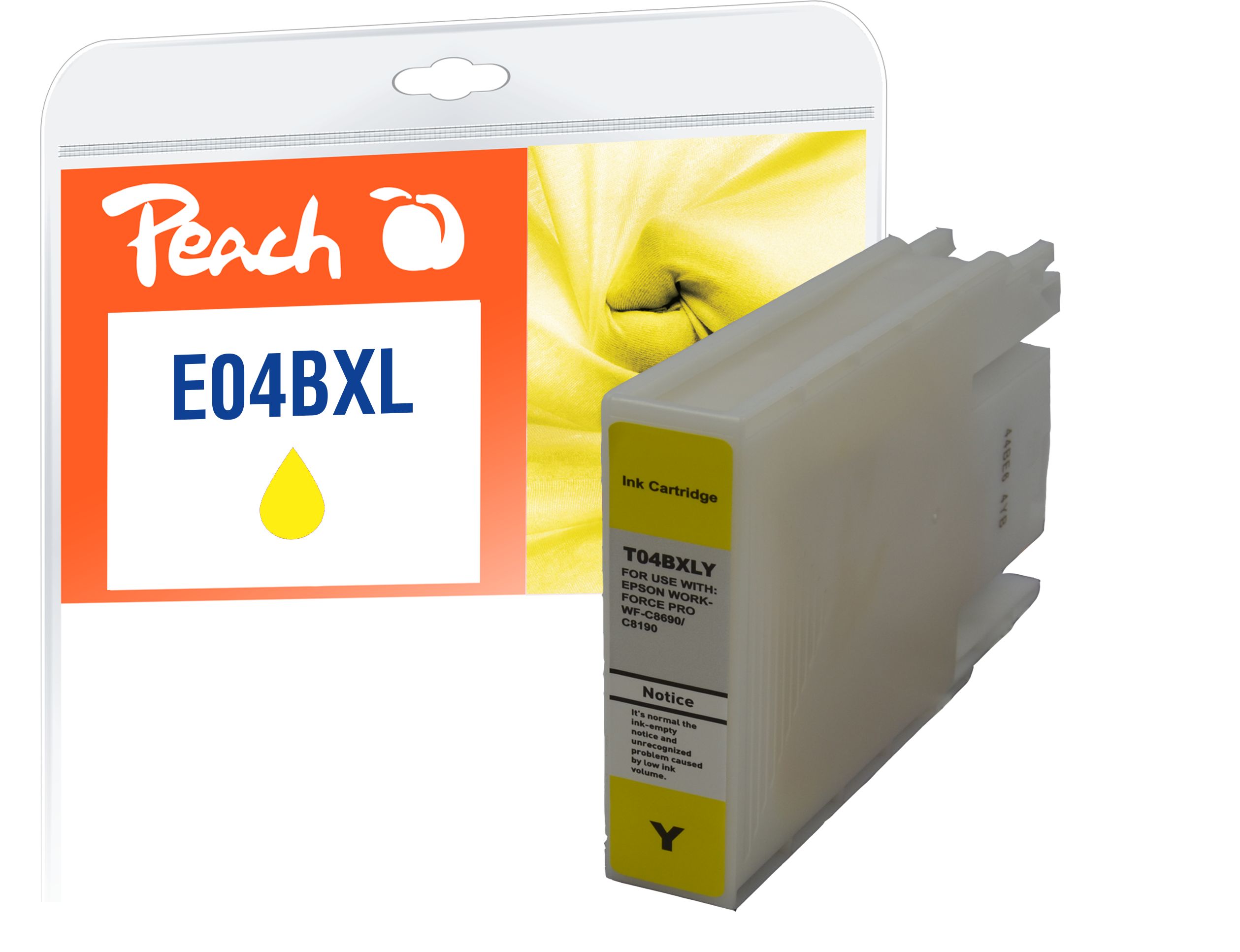 Peach E4B4y Druckerpatrone XL ye ersetzt Epson T04B4 y, C13T04B44010 für z.B. Epson WorkForce Pro WFC 8100, Epson WorkForce Pro WFC 8190 D3TWC