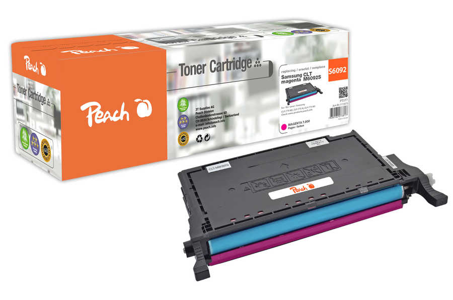 Peach S609 Toner ma ersetzt Samsung CLT-M6092S/ELS, SU348A für z.B. Samsung CLP -770 ND, Samsung CLP -775 ND, Samsung CLP -775 N