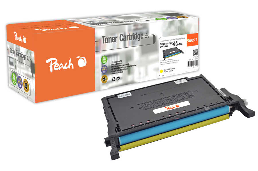 Peach S609 Toner ye ersetzt Samsung CLT-Y6092S/ELS, SU559A für z.B. Samsung CLP -770 ND, Samsung CLP -775 ND, Samsung CLP -775 N