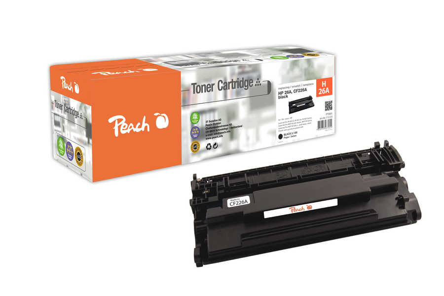 Peach H26X Tonermodul XL bk ersetzt HP No. 26X, CF226X für z.B. HP LaserJet Pro M 402 d, HP LaserJet Pro M 402 dn, HP LaserJet Pro M 402 dw