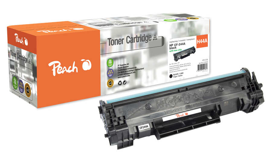 Peach H44A Tonermodul bk ersetzt HP No. 44A, CF244A für z.B. HP LaserJet Pro M 15 w, HP LaserJet Pro M 17 a, HP LaserJet Pro M 17 w