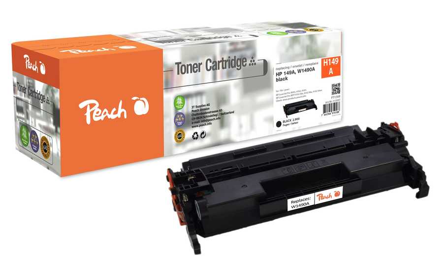 Peach HP 149 A Toner bk ersetzt HP No. 149A, W1490A für z.B. HP LaserJet Pro 4002 dn, HP LaserJet Pro 4002 dw, HP LaserJet Pro 4002 n