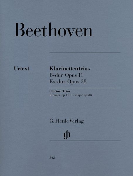 Beethoven, Ludwig van - Klarinettentrios B-dur op. 11 und Es-dur op. 38 für Klavier, Klarinette (Violine) und Violoncello