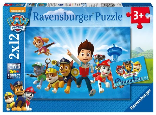 Puzzle Ravensburger PAW: Ryder und die Paw Patrol 2 X 12 Teile