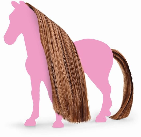 schleich® 42651 - Horse Club, Haare Beauty Horses Choco, Wechsel-Haar-Set Mähne+Schweif