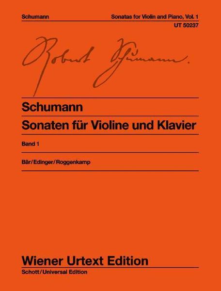 Schumann, R: Sonaten für Violine und Klavier