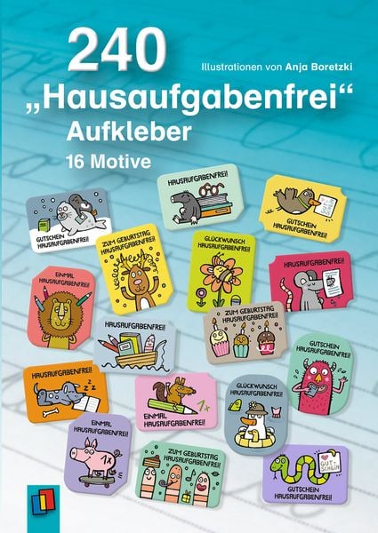 240 'Hausaufgabenfrei' Aufkleber