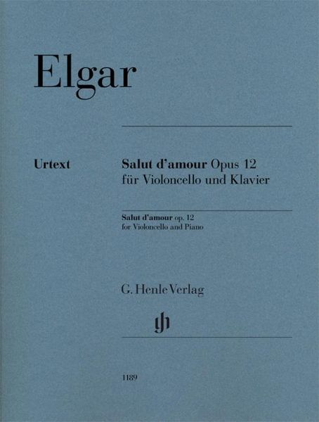 Elgar, Edward - Salut d’amour op. 12 für Violoncello und Klavier
