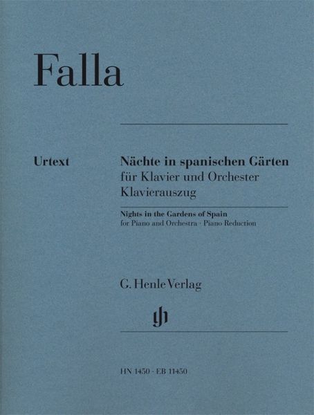 Falla, Manuel de - Nächte in spanischen Gärten für Klavier und Orchester