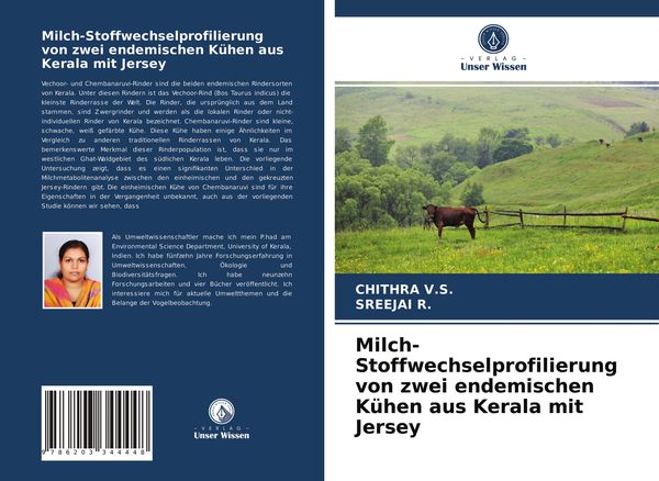 Milch-Stoffwechselprofilierung von zwei endemischen Kühen aus Kerala mit Jersey