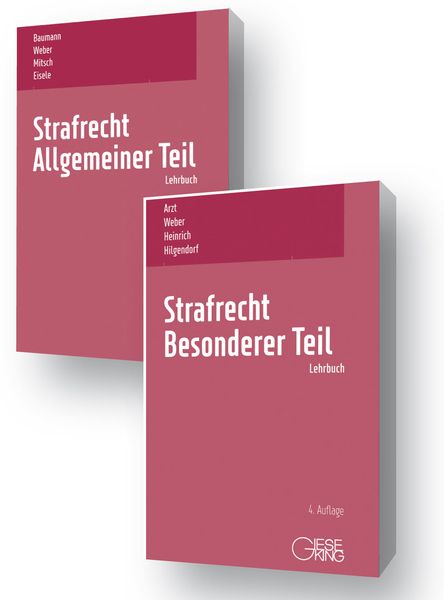 Buchpaket 'Strafrecht, Allgemeiner Teil' (Baumann/Weber/Mitsch/Eisele), 13. Aufl. 2021 und 'Strafrecht, Besonderer Teil' (Arzt/Weber/Heinrich/Hilgendo