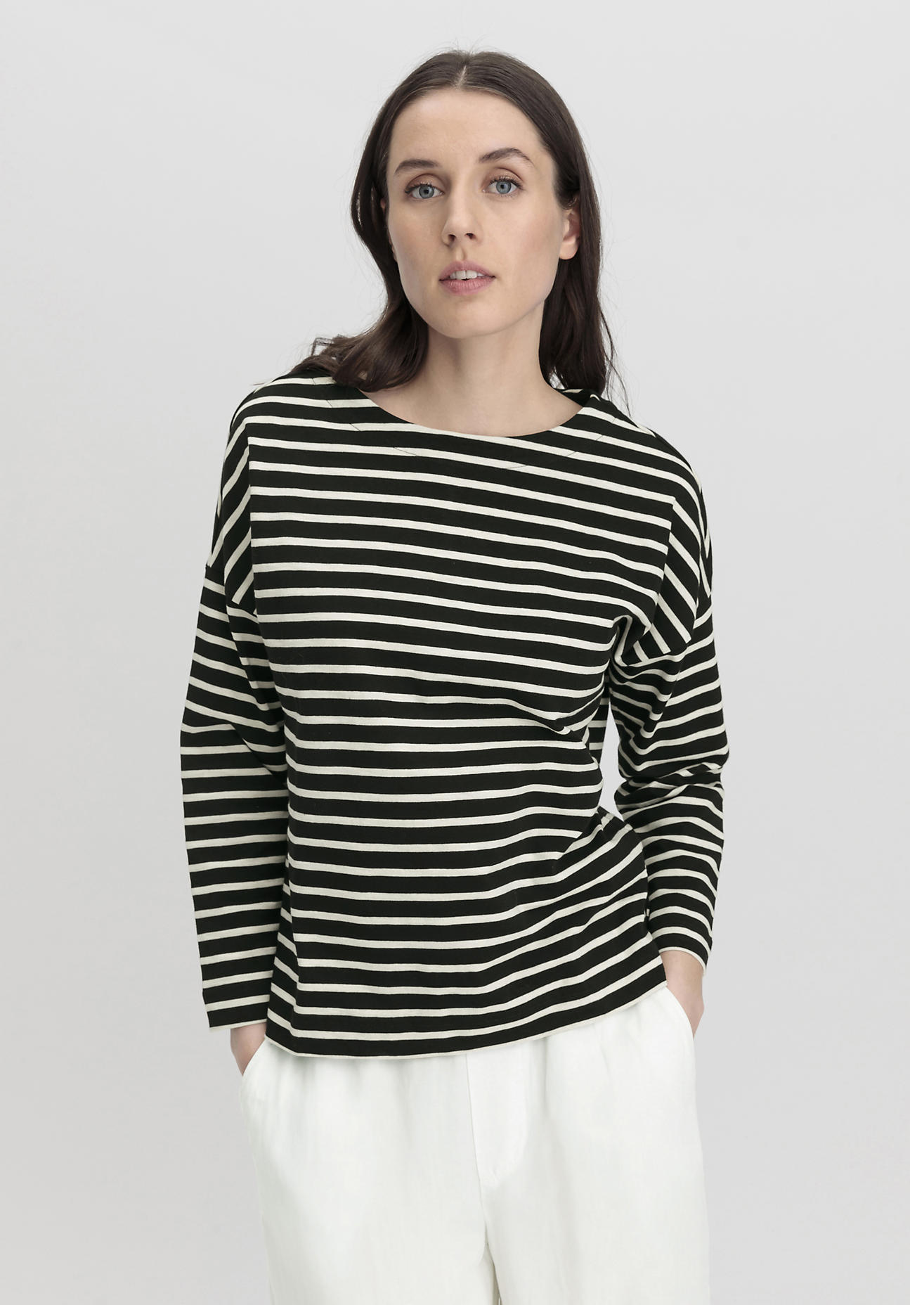 hessnatur Damen Heavy Slub Shirt Oversize aus Bio-Baumwolle - naturfarben Grösse38