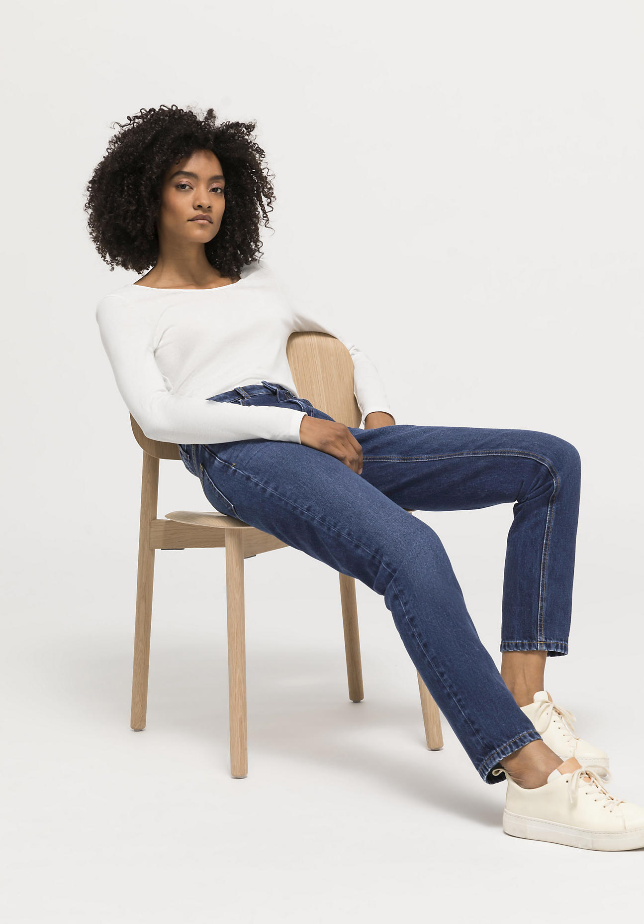 Damen Jeans Hanna Mom Fit aus Bio-Denim - blau Grösse26/30