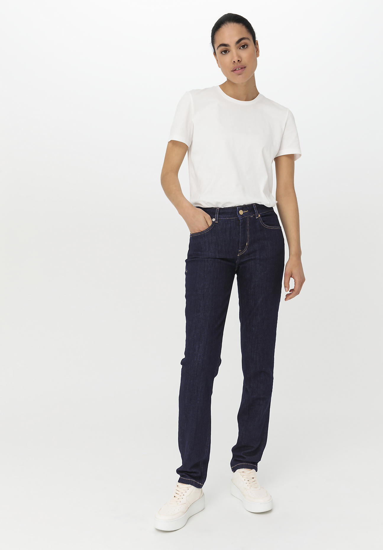 Damen Jeans LEA Mid Rise Slim aus Bio-Denim - blau Grösse26/32