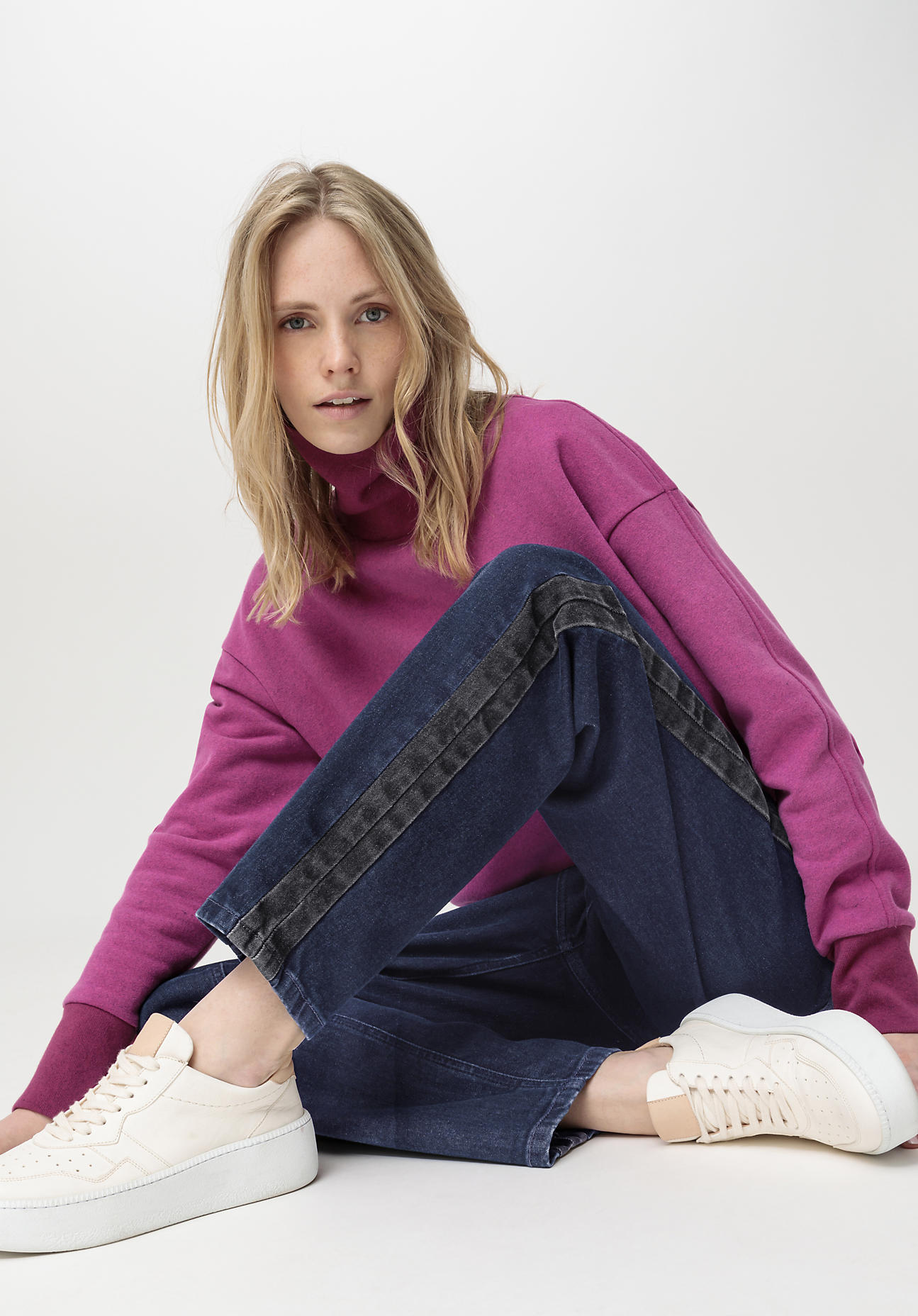 Damen Jeans NELE Mid Rise Barrel Leg aus Bio-Denim - blau Grösse31/30