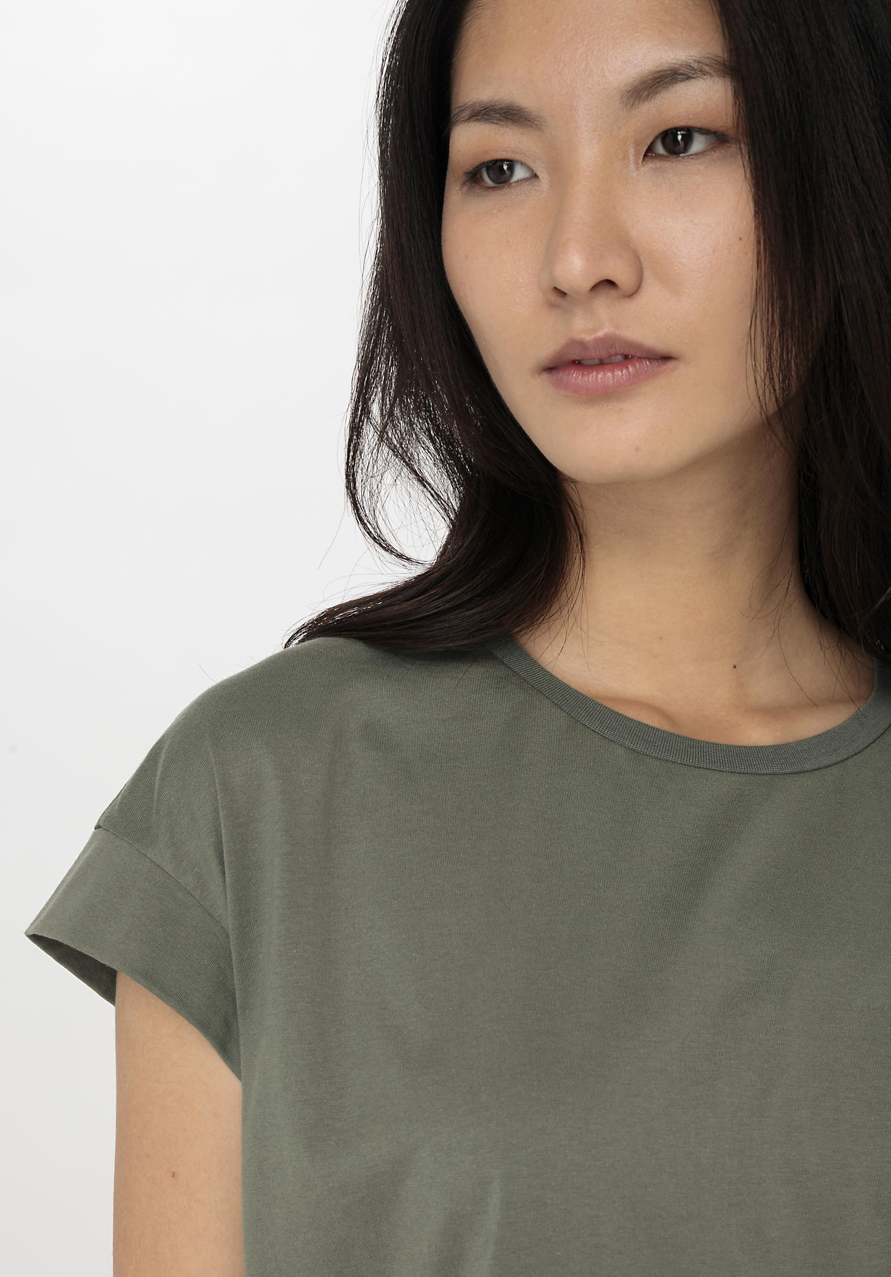 hessnatur Damen Shirt Relaxed aus Bio-Baumwolle - grün Grösse48