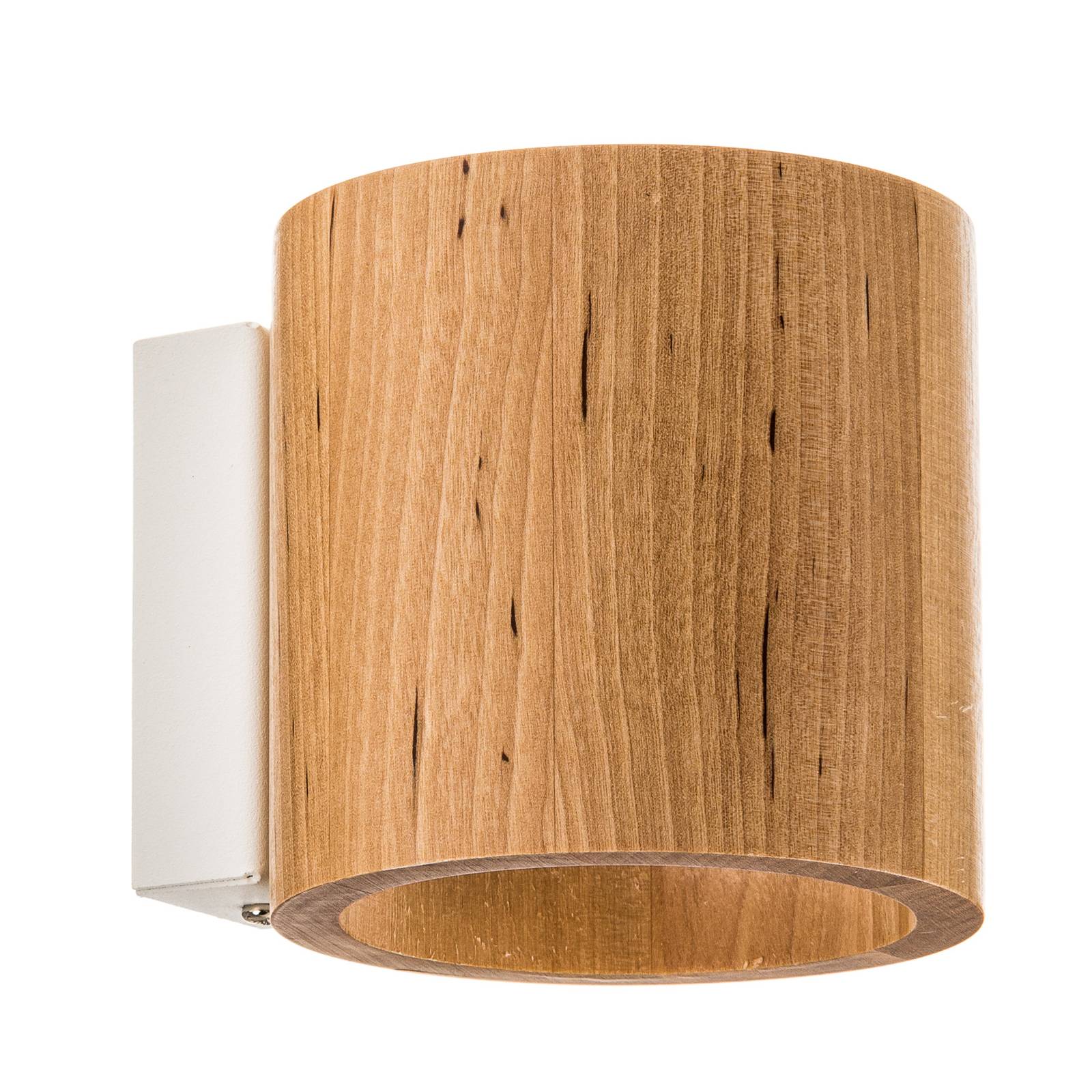 Wandleuchte Ara als Zylinder aus Holz