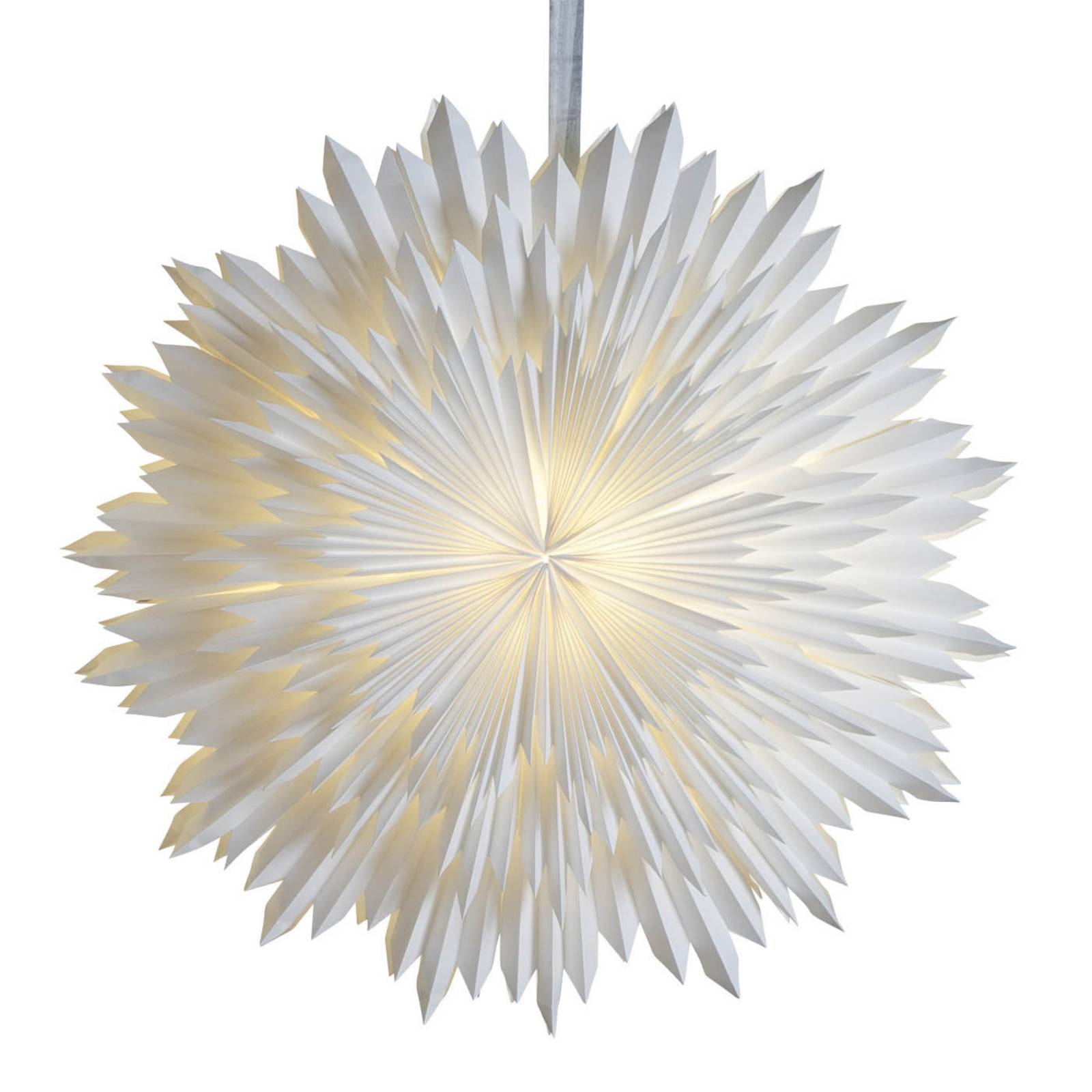 Dekostern Ice, Papier, ohne Fassung, Ø 70cm weiß