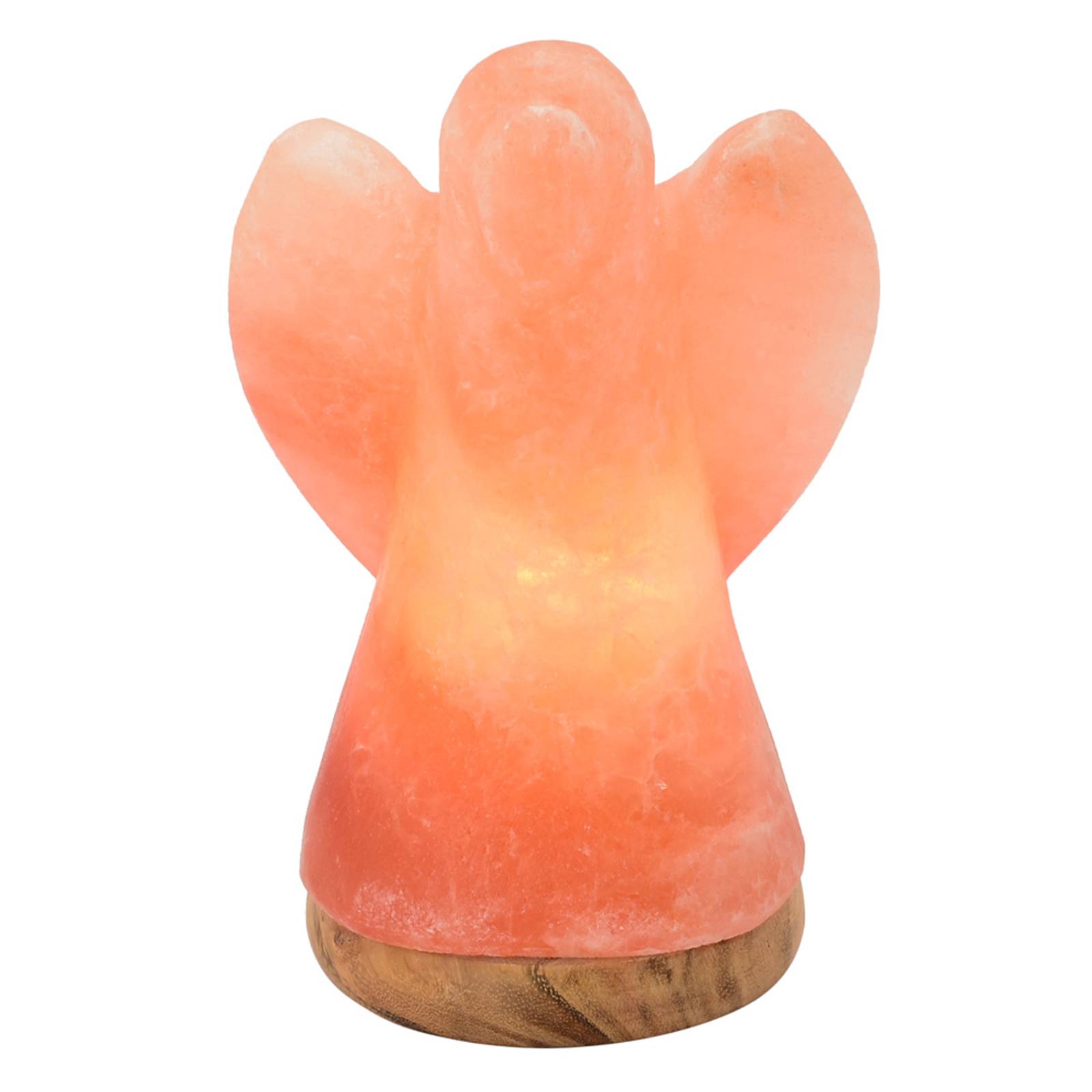 Salzleuchte Engel mit Sockel, bernstein