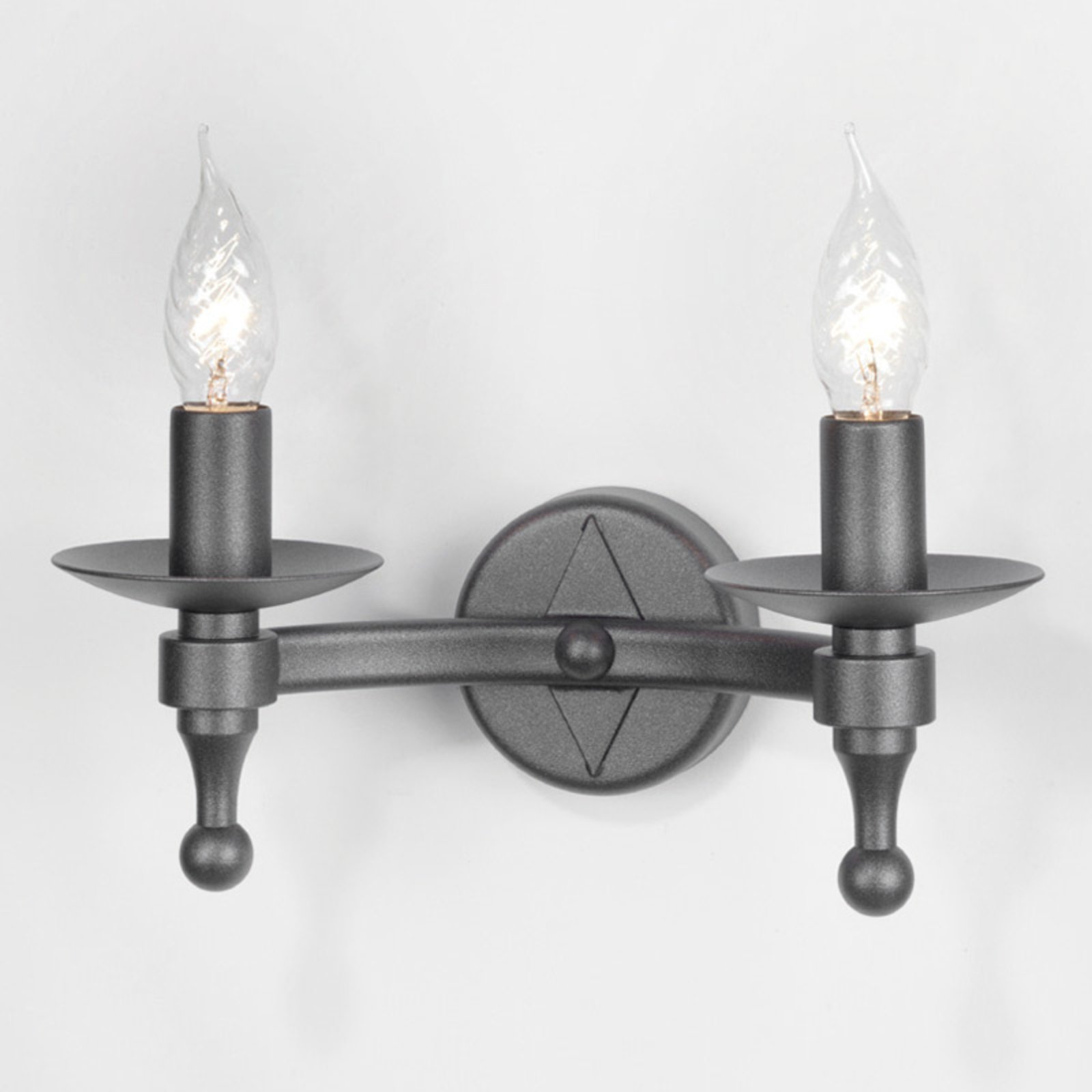 Schmiedeeiserne Wandleuchte WARWICK graphit