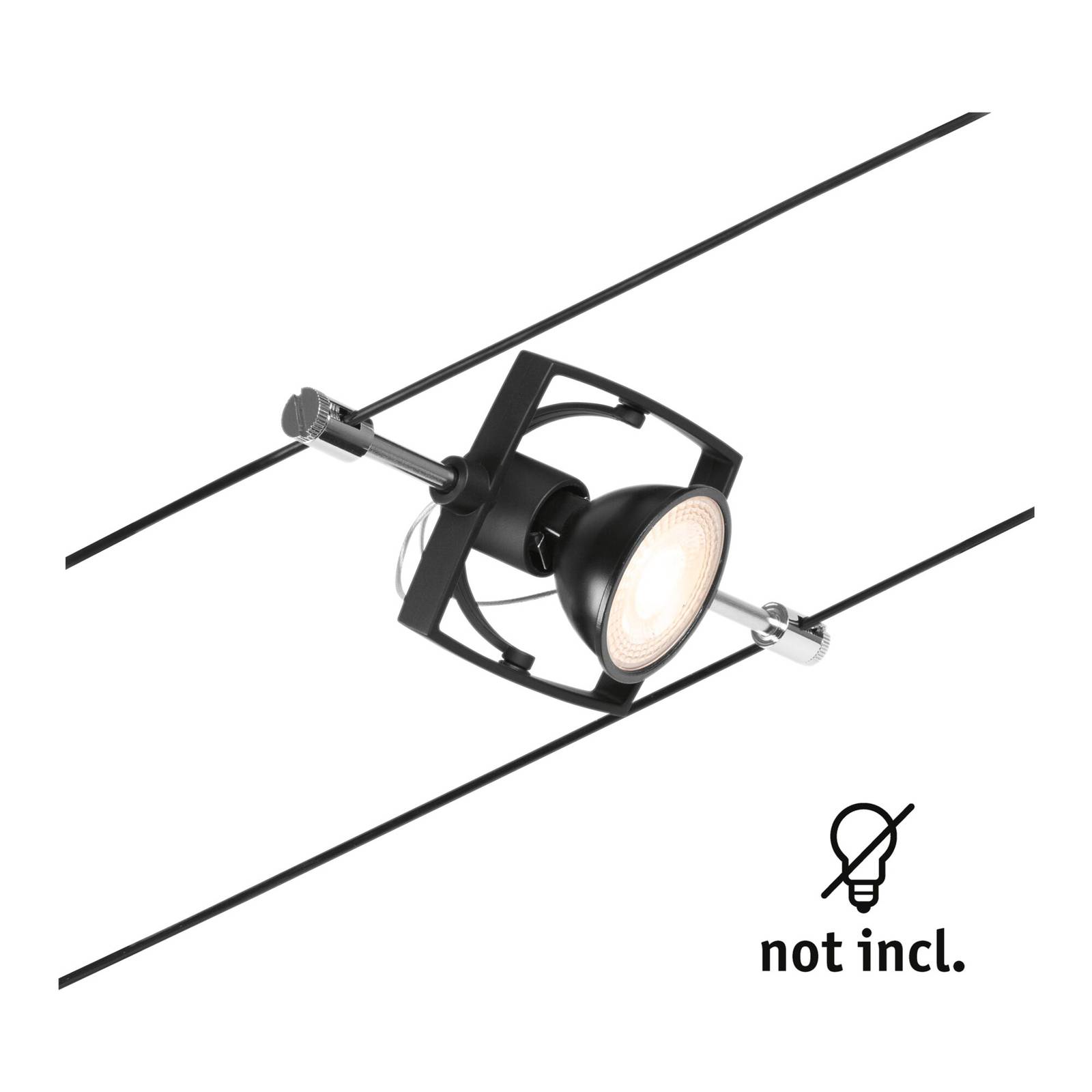 Paulmann Wire Mac II Spot für Seilsystem schwarz