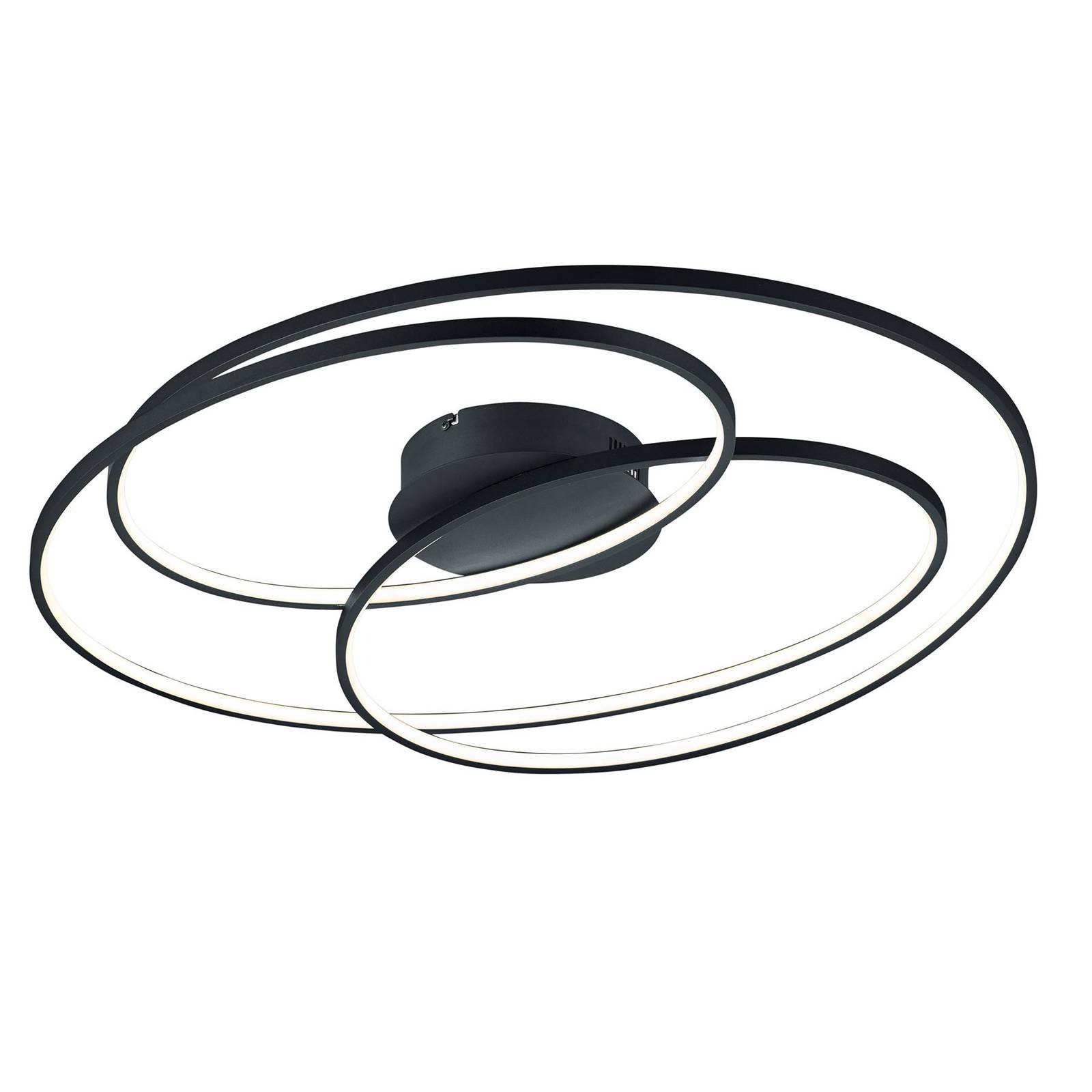 LED-Deckenlampe Gale, 80 cm, schwarz matt