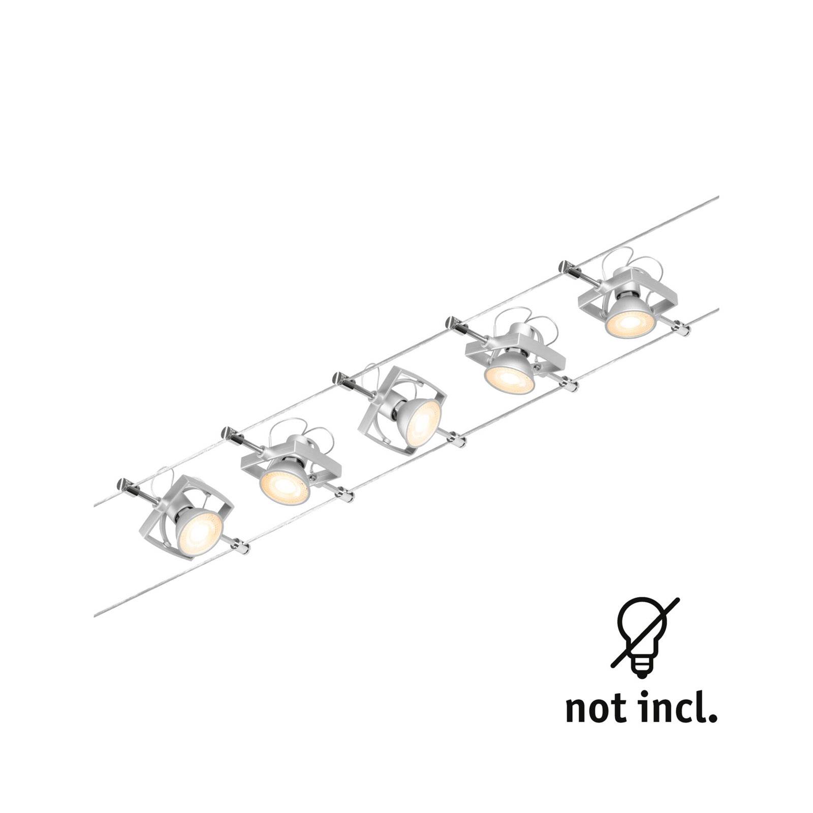 Paulmann Wire Mac II Seilsystem, 5-fl., 5 m chrom