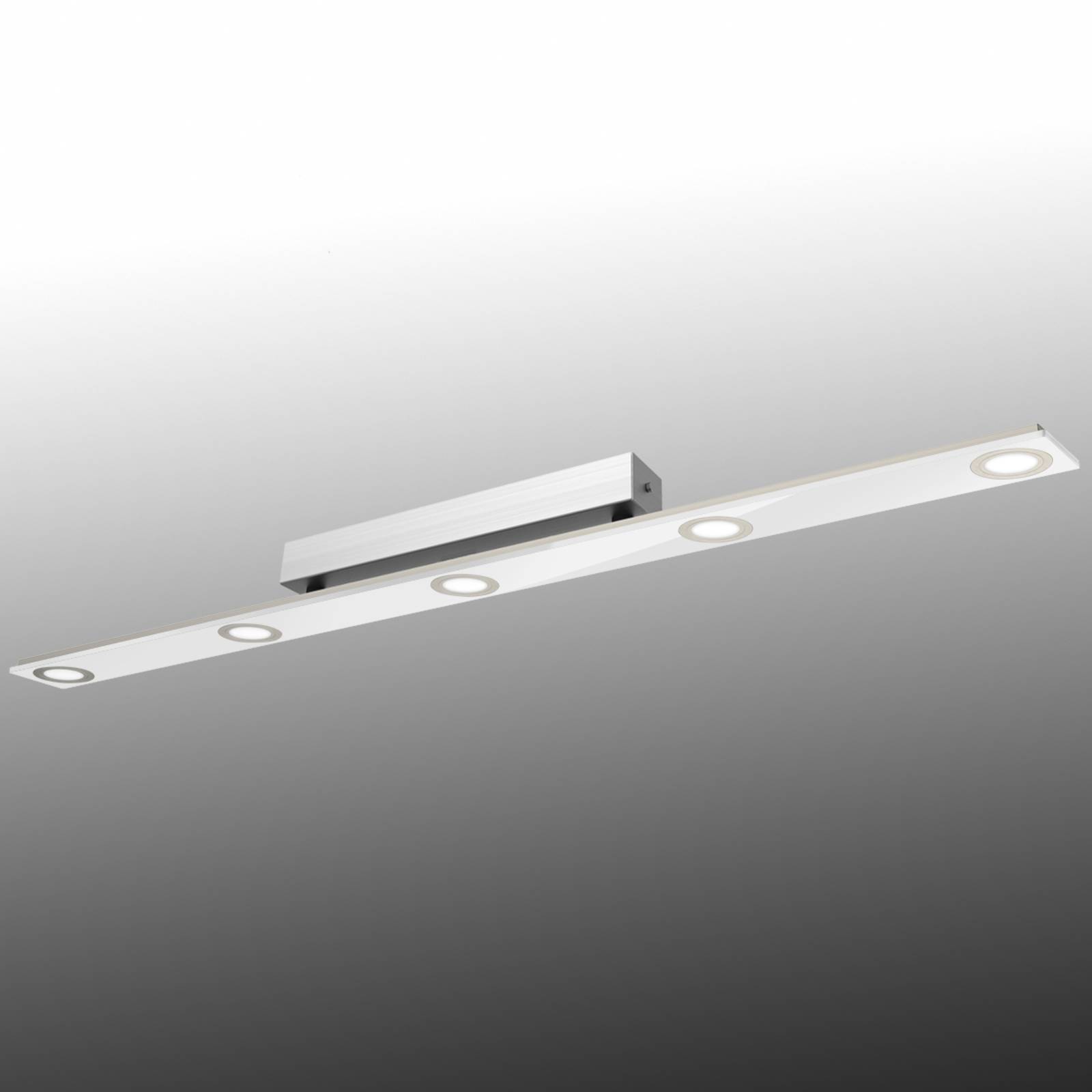 Längliche LED-Deckenlampe Pano, weiß