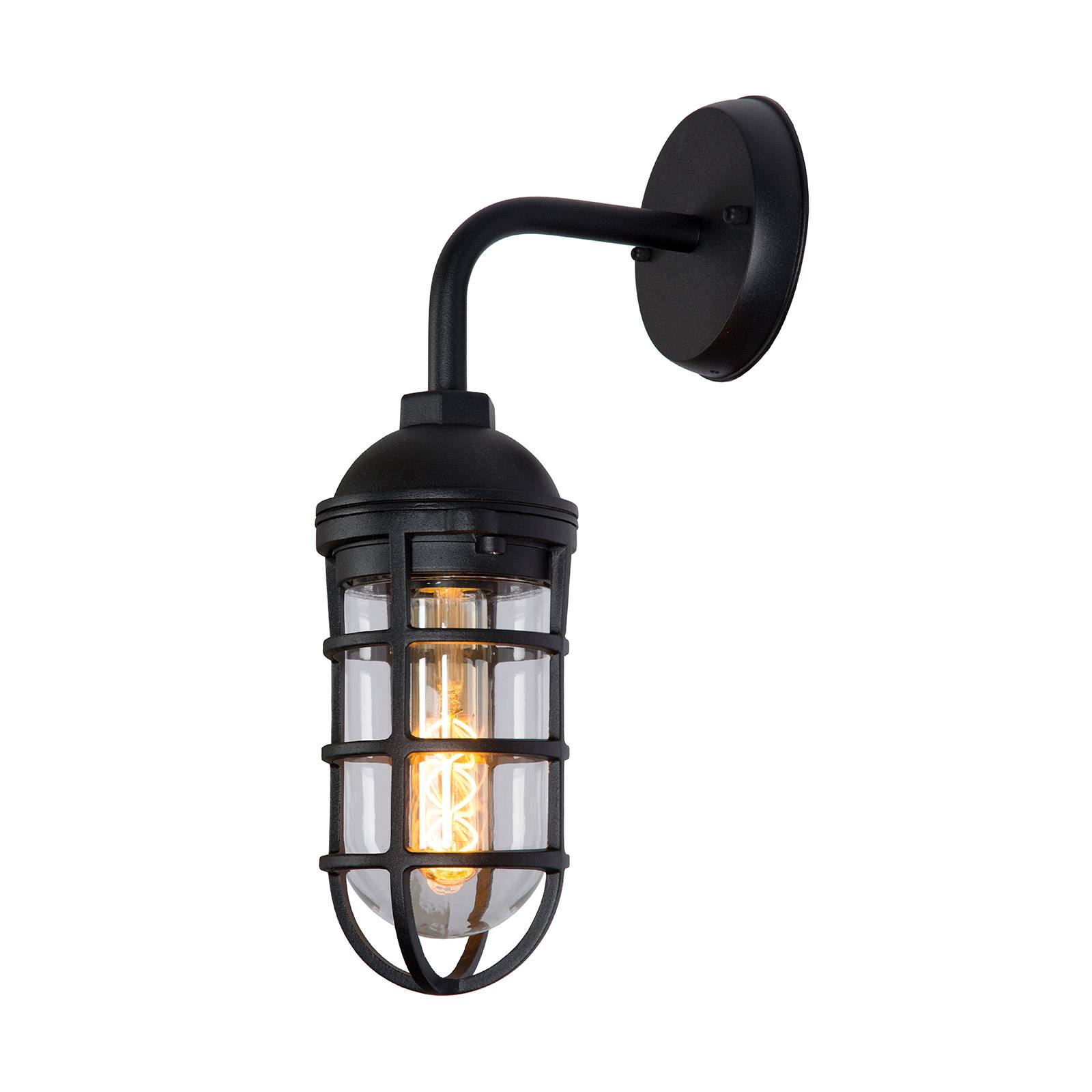 Außenwandleuchte Limal mit schwarzem Käfig