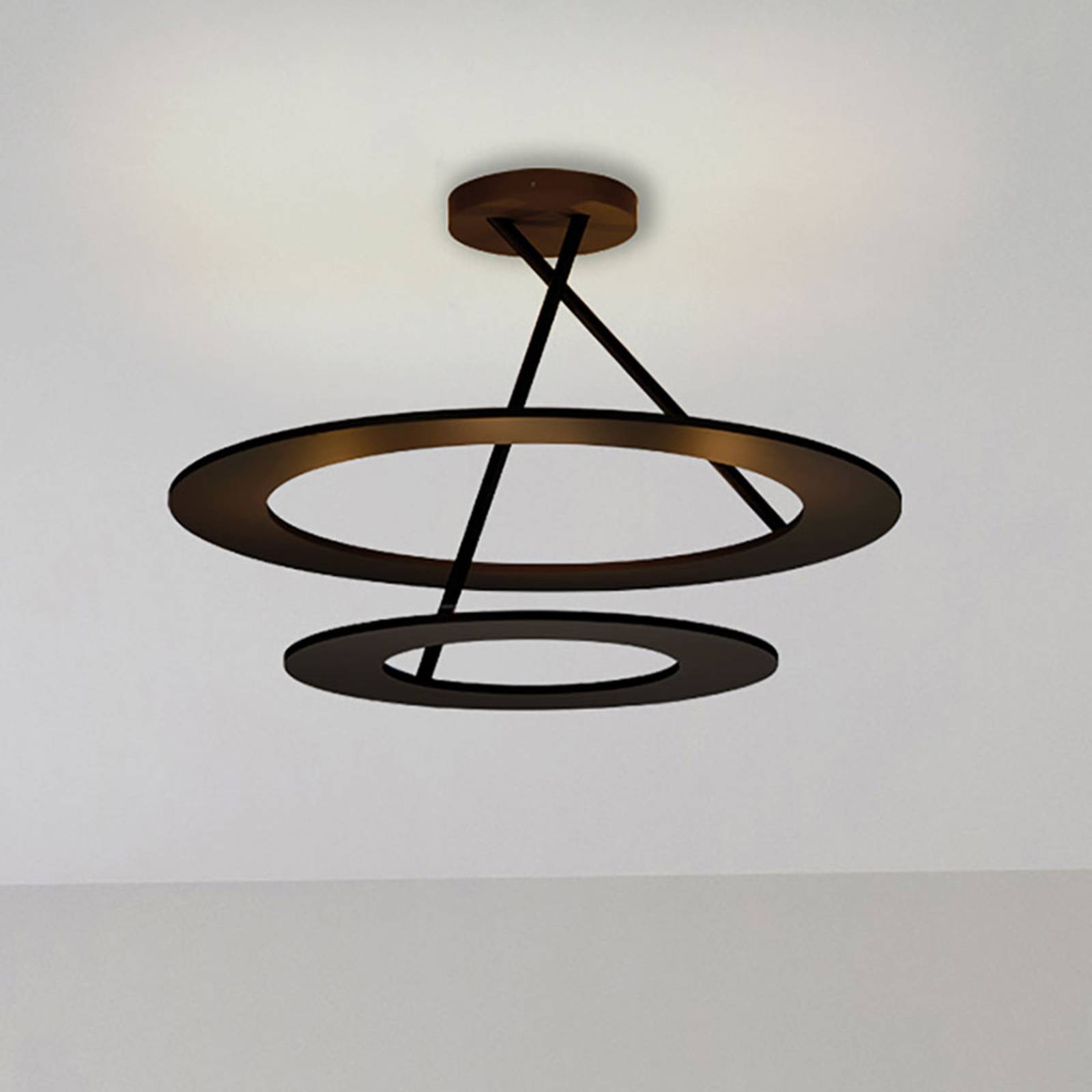 Bopp Stella LED-Deckenlampe 2 Ringe schwarz