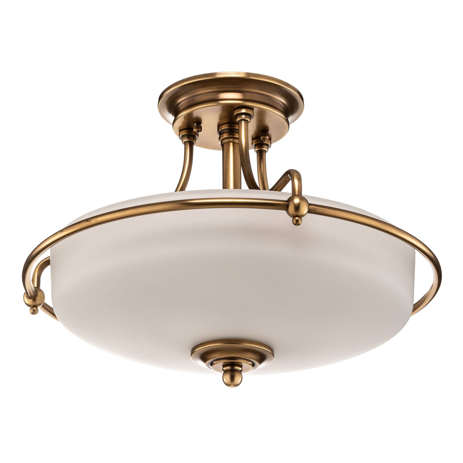 Deckenlampe Griffin mit Abstand, messing, Ø 42 cm