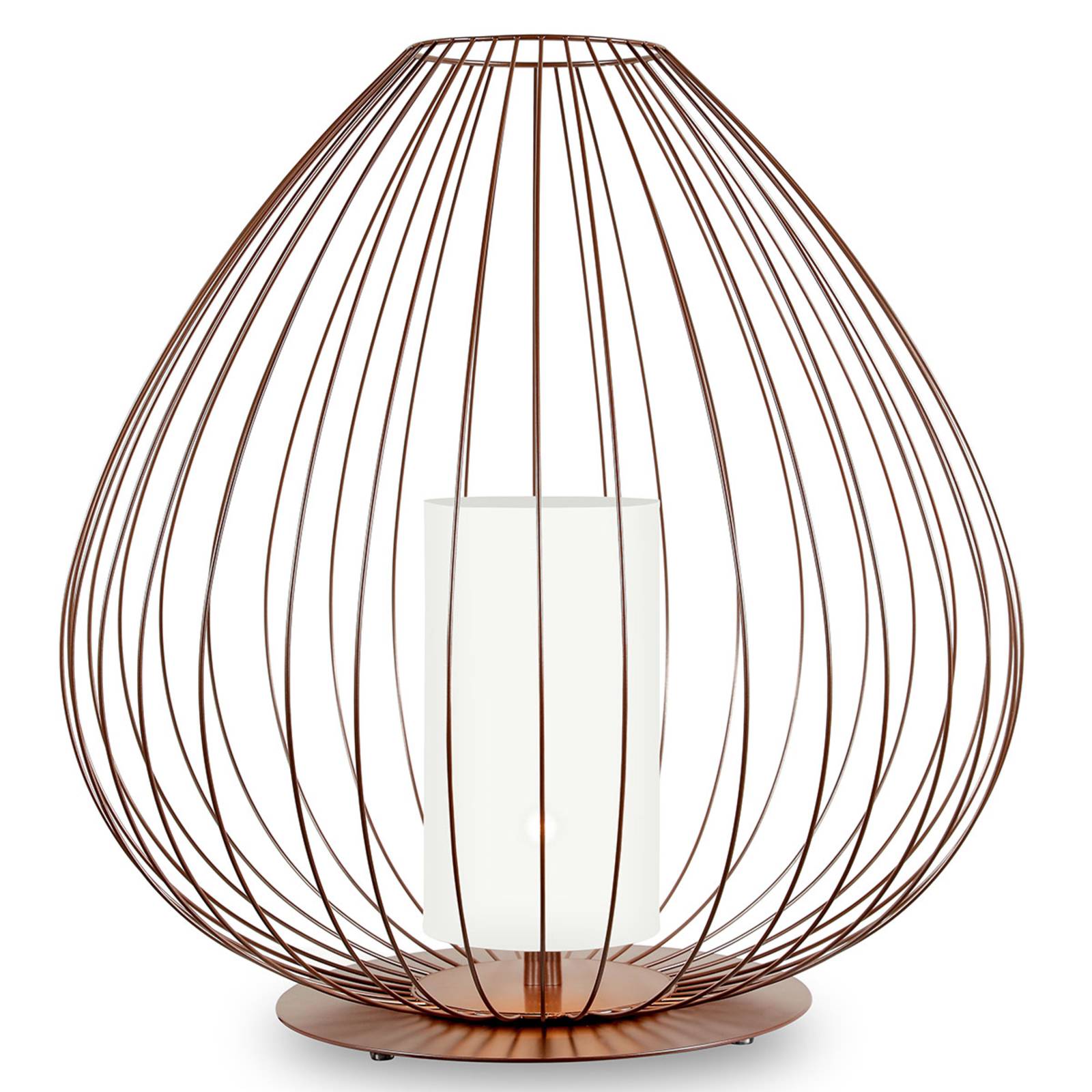 Karman Cell - Käfig-Bodenleuchte, bronze, Ø84cm