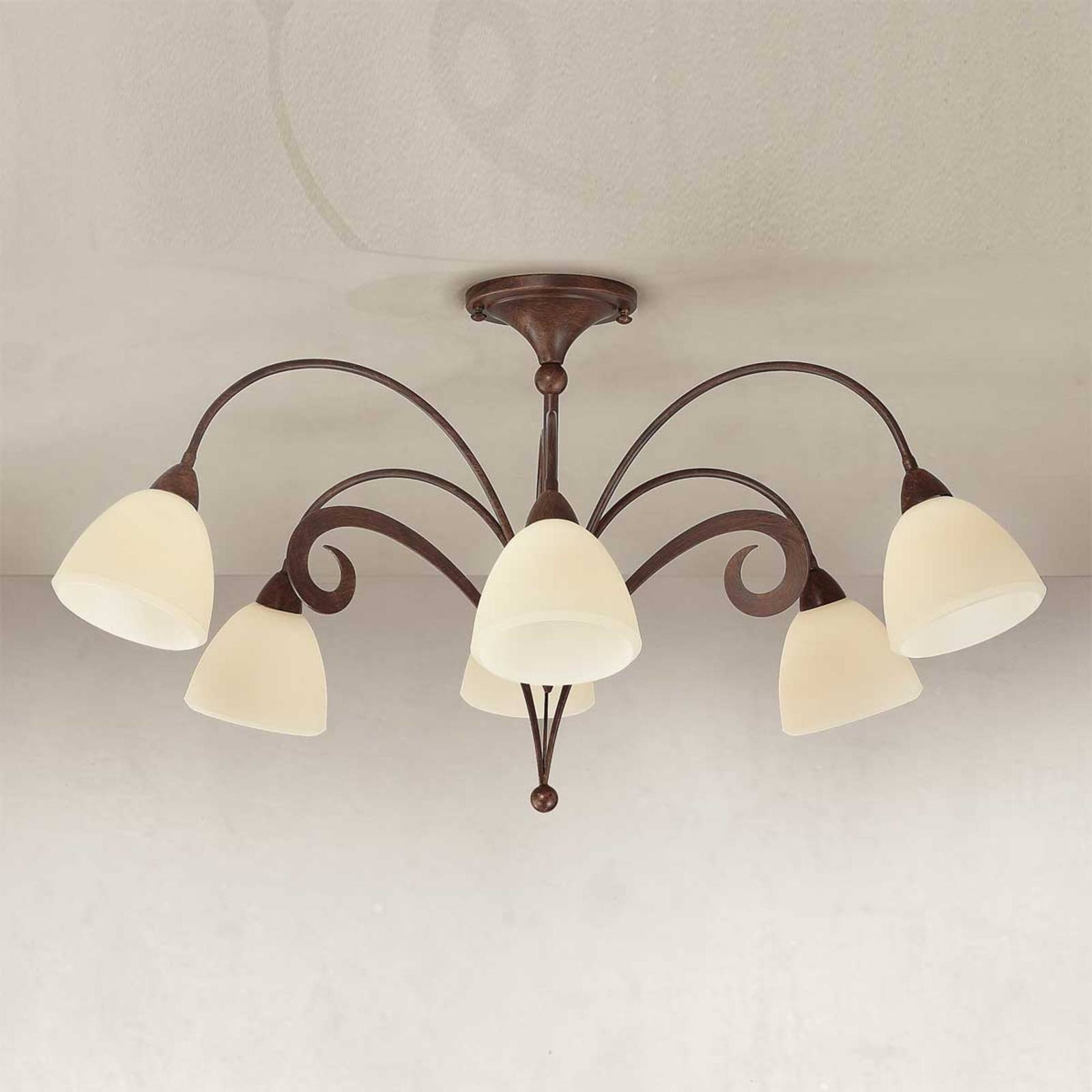 Deckenlampe Luca im Landhaus-Design, 6-fl.