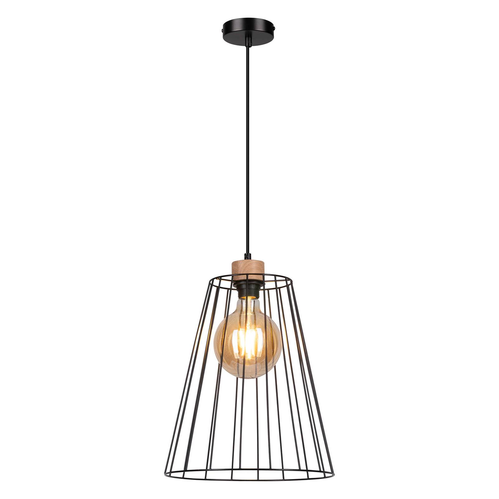 Hängeleuchte Cailand mit einem Käfig-Schirm