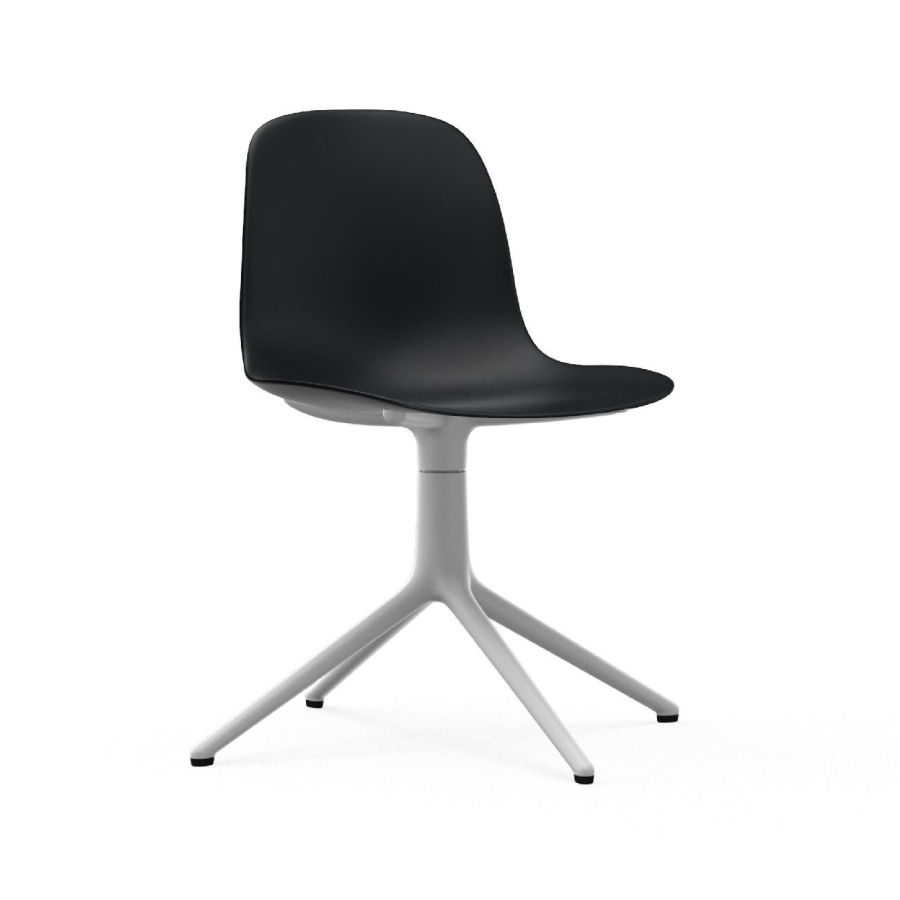 Normann Copenhagen Form Chair White Swivel Bürostuhl - Black - Höhe 80 cm x Ø 70,5 cm - Sitzhöhe 44 cm