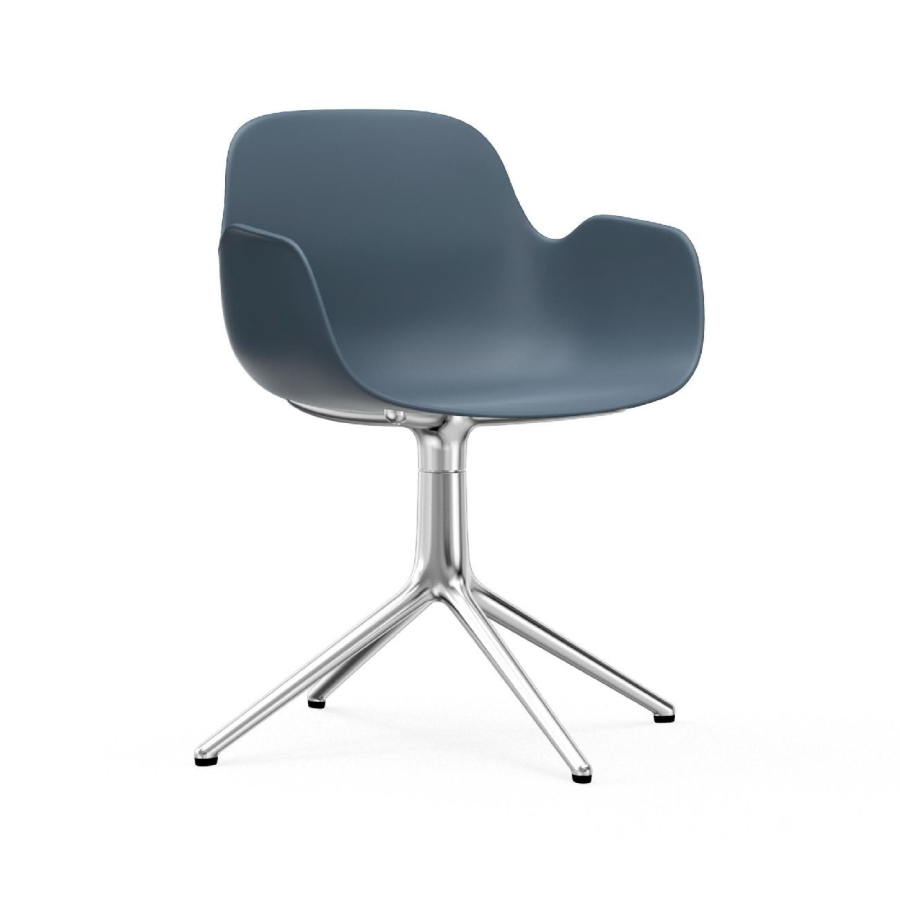 Normann Copenhagen Form Armchair Swivel Bürostuhl - Blue - Höhe 80 cm x Ø 70,5 cm - Sitzhöhe 44 cm