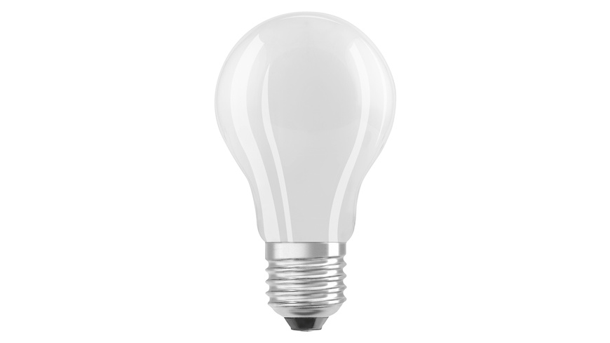 OSRAM Hocheffiziente 4-W-LED-Lampe A60, E27, 840 lm, warmweiß, 3000 K, matt, 210 lm/W, EEK A