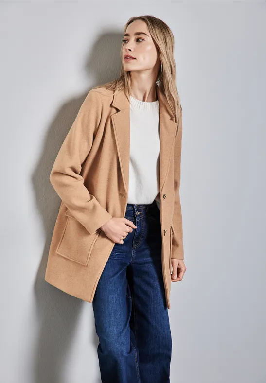 Mantel mit Reverskragen