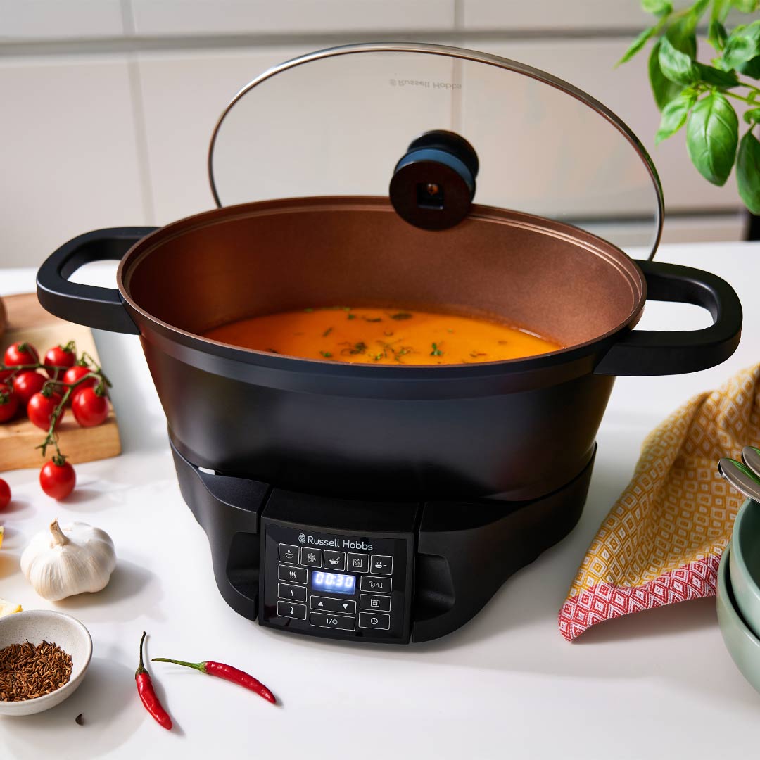 Russell Hobbs Good to Go Multi-Cooker Multikocher mit abnehmbarem Bedienfeld
