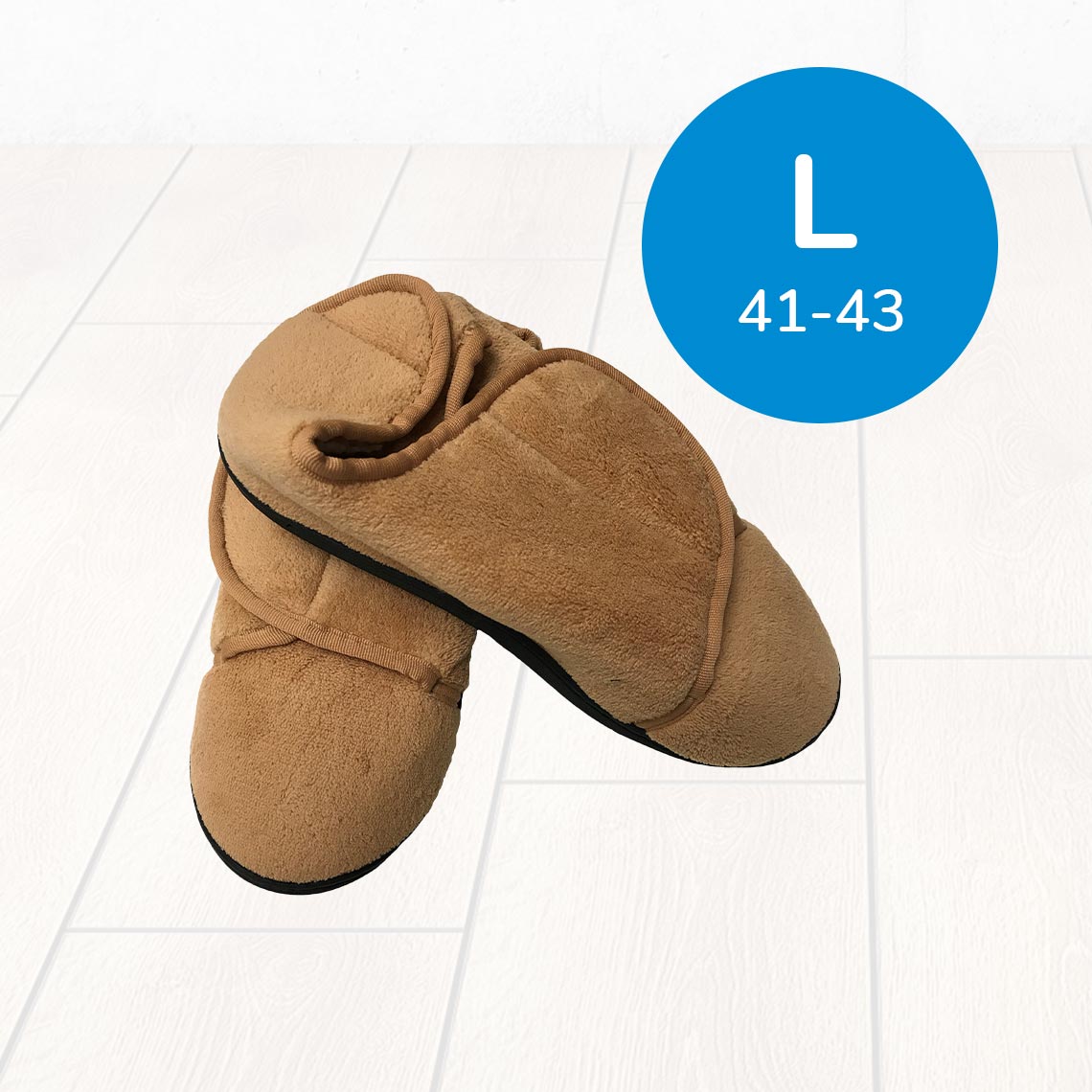 Comfy Wraps Hausschuhe mit Gelkern / L / cafe