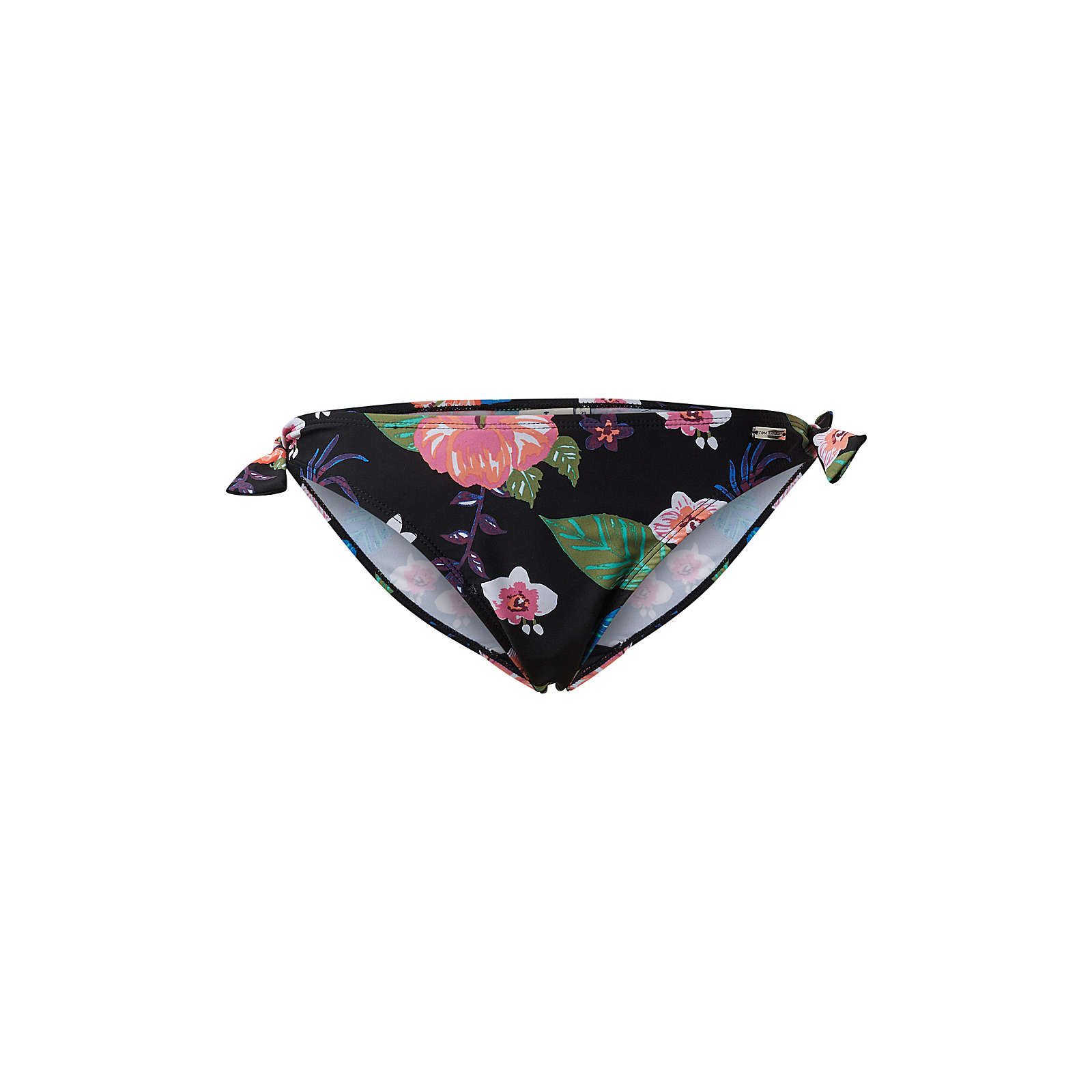 TOM TAILOR Nightwear Bikini-Slip mit Blumenmuster Bikini-Hosen schwarz Damen Gr. 46D