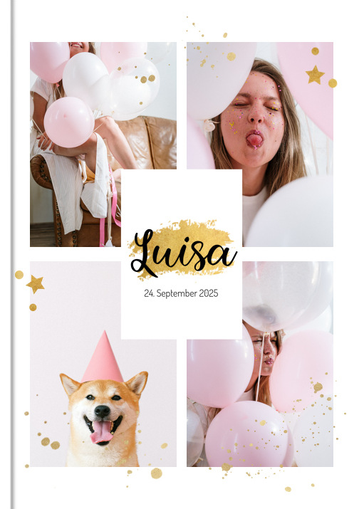 Digital 'Happy Birthday' im Format A4 hoch