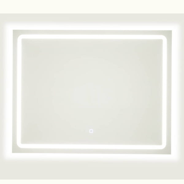 Spiegel mit LED Beleuchtung 5mm silber 90x70cm