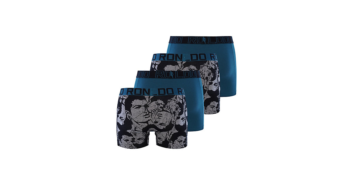 Boxershorts BOYS BASIC Boxershorts  blau/grau Gr. 146/152 Jungen Kinder