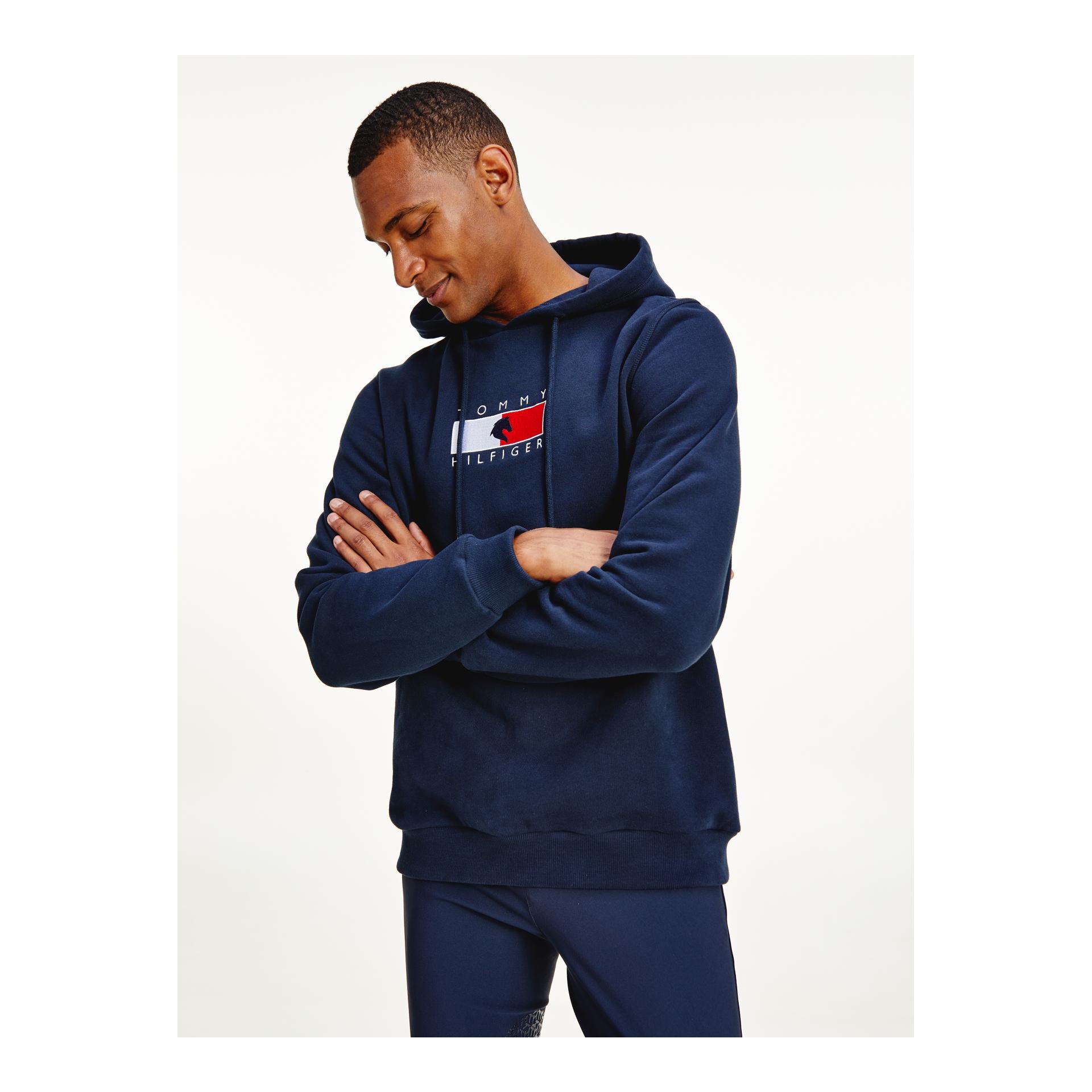 Tommy Hilfiger Equestrian Hoody TH Equestrian Statement Herren - Desert Sky - Grösse Bekleidung Herren: XXL
