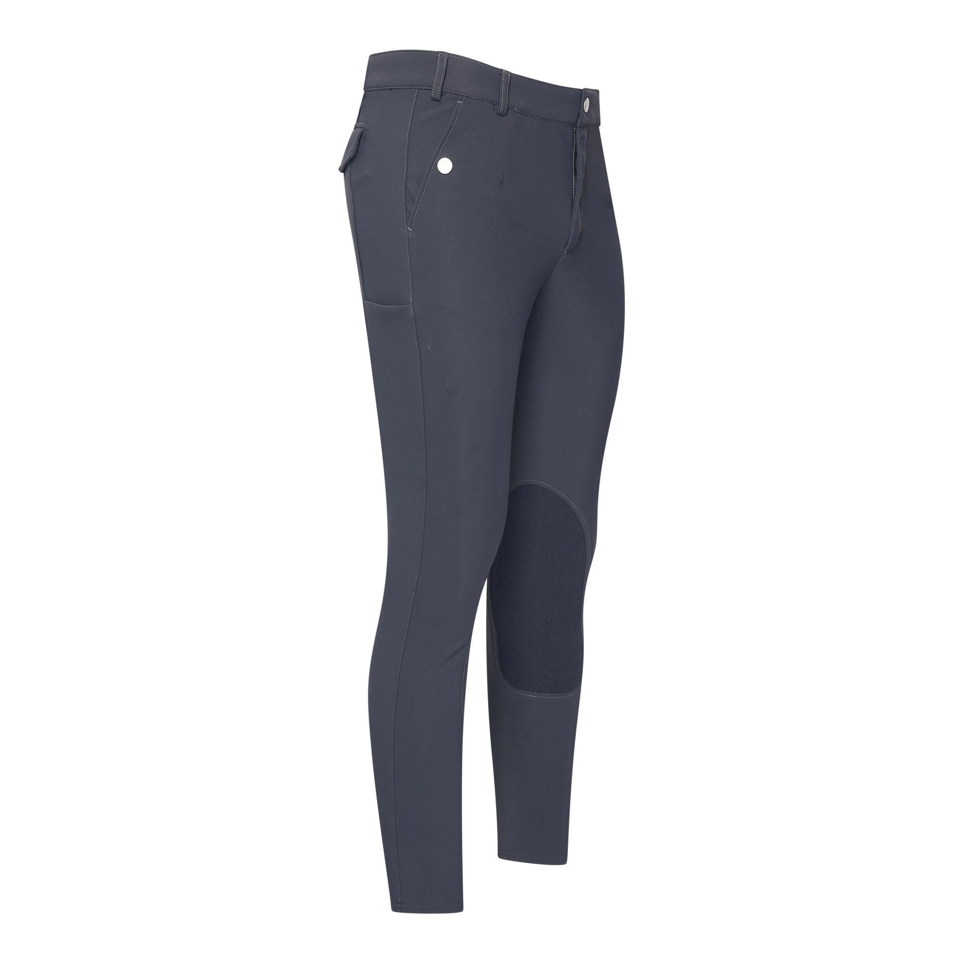 euro-star Reithose Gabriel Grip Connect Knee Grip Herren - Magnet Grey - Farbe: Magnet Grey, Grösse Bekleidung Herren: 54